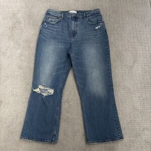 Abercrombie & Fitch Kick Flare Ultra High Rise Denim Jeans Size 32R/26 Blue